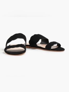 Stuart Weitzman NWB Santorini Black Suede Sandals - size 6.5